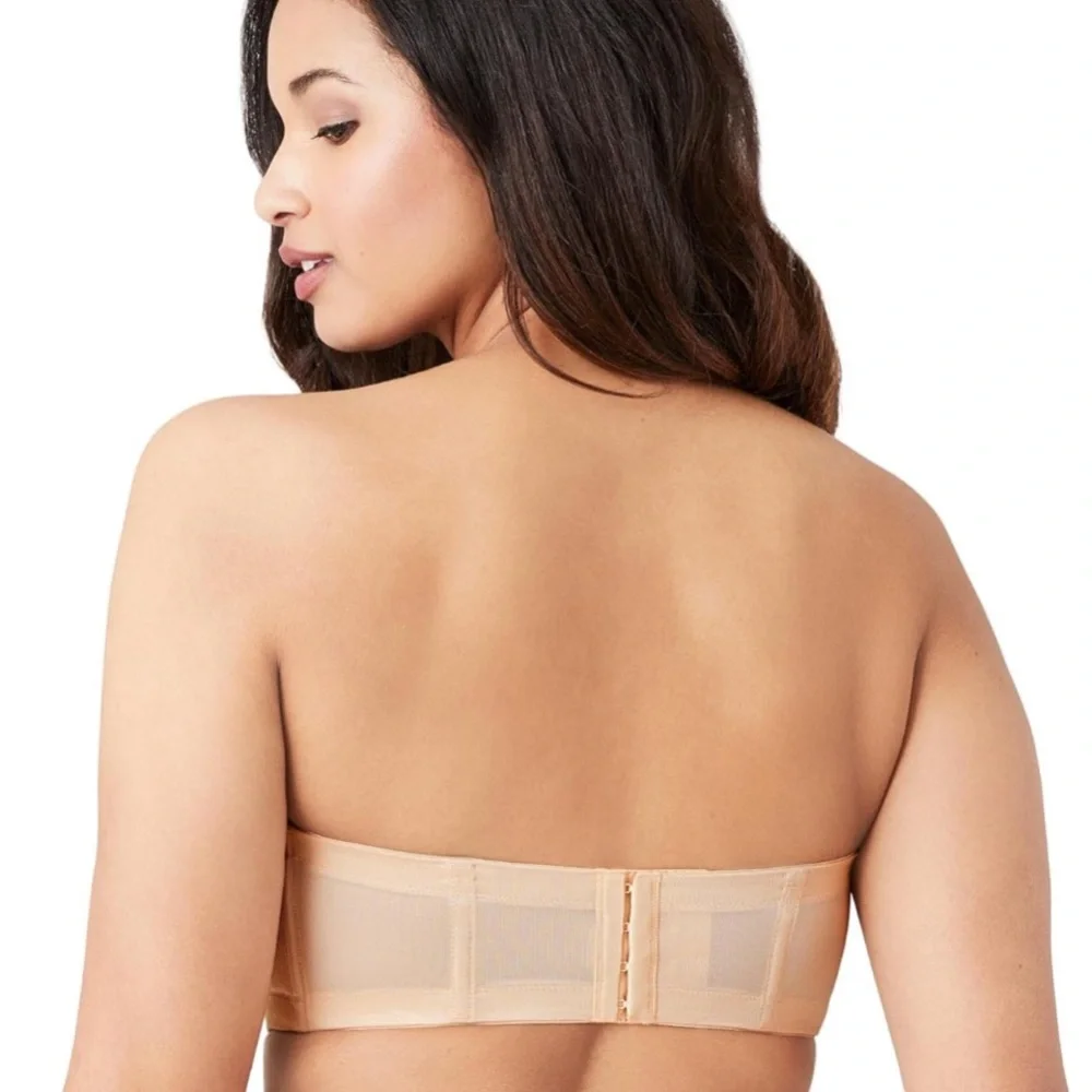 Wacoal Tan Seamless Strapless Bra with Sweetheart Neckline - Picture 6 of 16